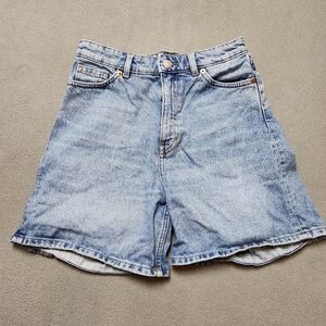 Monki Blue Denim Jean Shorts Sz 6